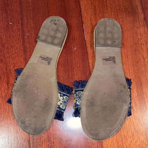 Francesca’s Moroccan Sandals Navy Blue Size 9 - Picture 3 of 3